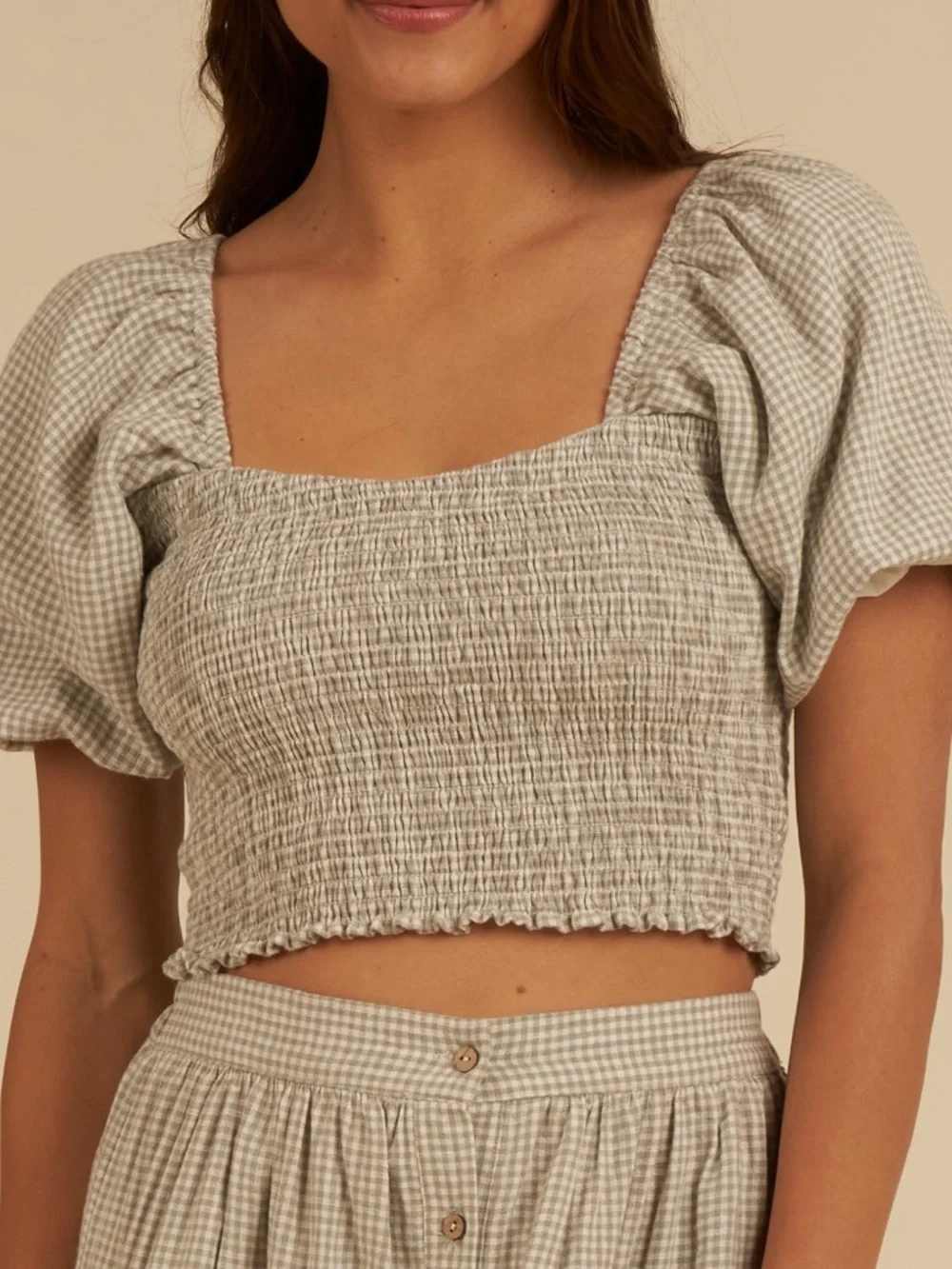 Green gingham set - Picture 2 of 2